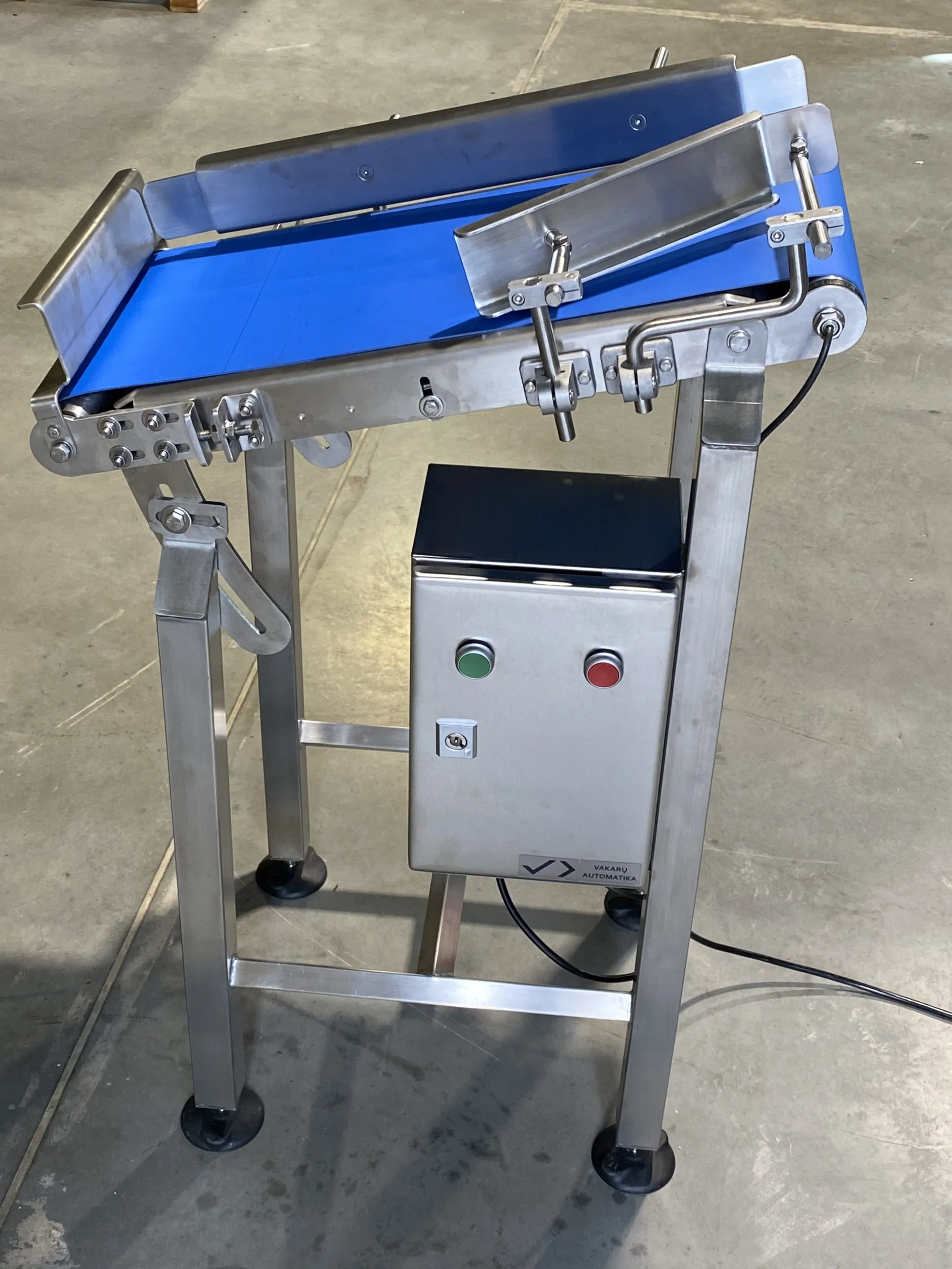 Custom-built industrial equipment with stainless-steel components
